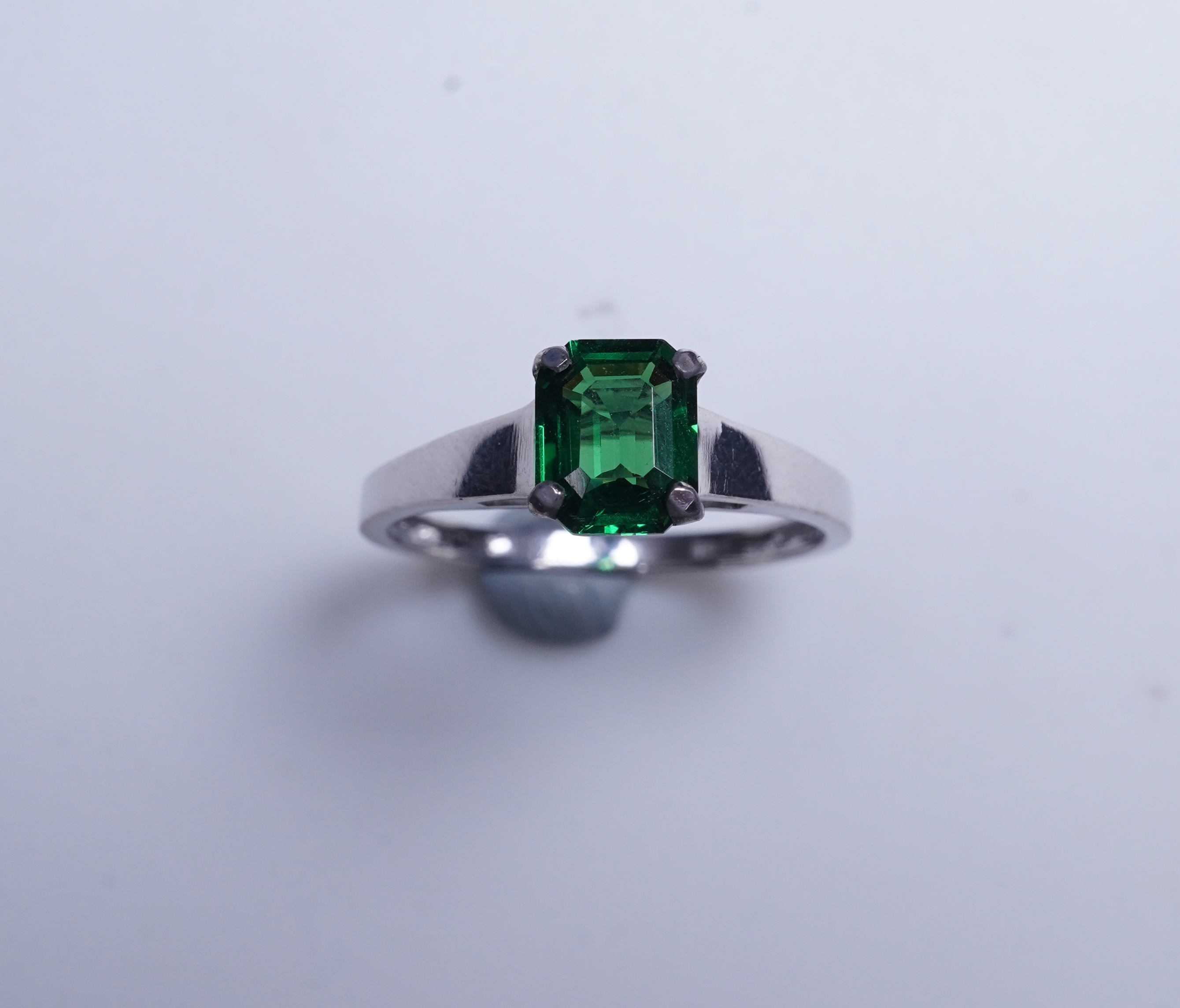 A tsavorite garnet ring